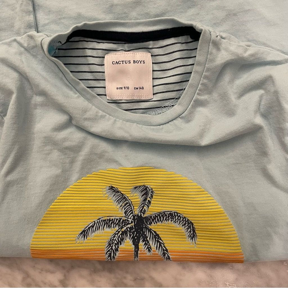 Cactus Boys Take it Easy Maui Cotton T-shirt Size 9/10 - Picture 4 of 7
